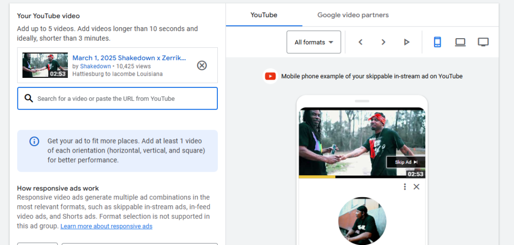 Skippable In-Stream Ads