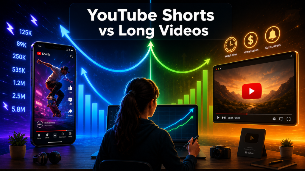 YouTube Shorts vs Long Videos: Which Helps You Grow Faster in 2026?