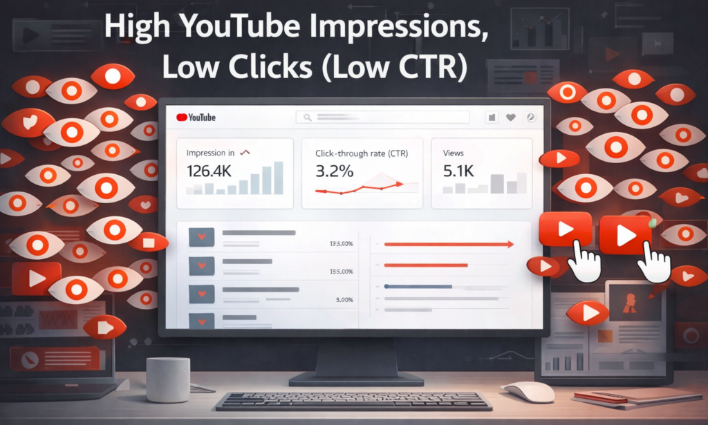 Why Your YouTube Impressions Are High but Clicks Are Low (CTR Fix Guide)