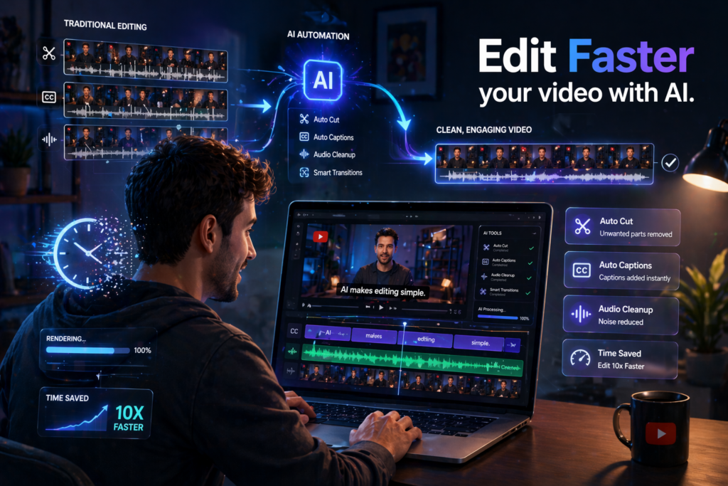 How to Edit YouTube Videos Faster Using AI