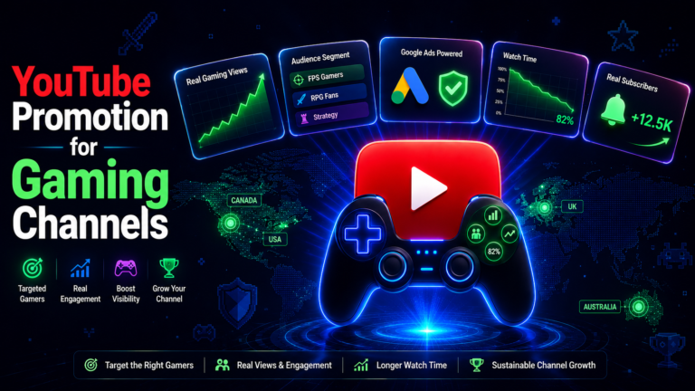 YouTube Promotion for Gaming Channels – Get Real Views Without Fake Subscribers