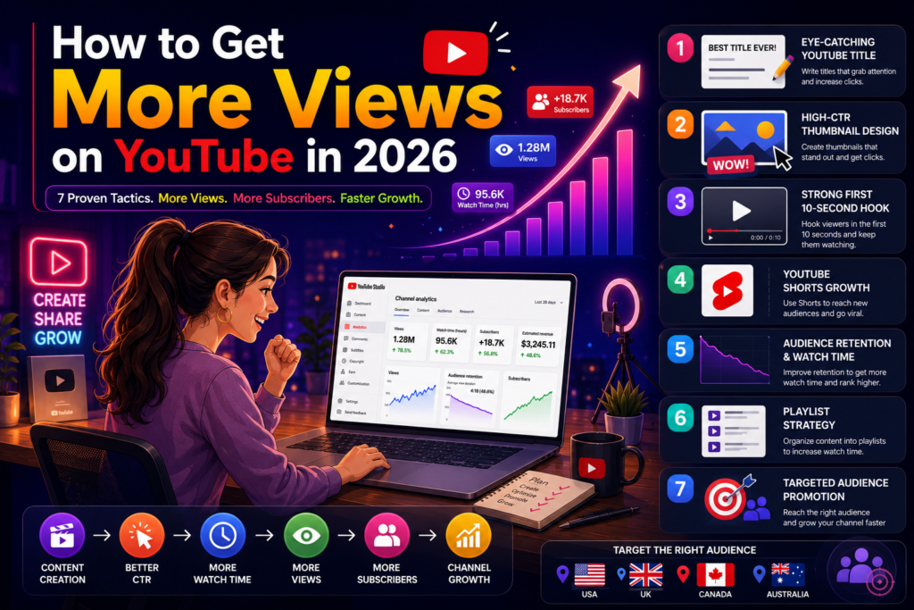 How to Get More Views on YouTube in 2026 – 21 Tactics That Actually Work
