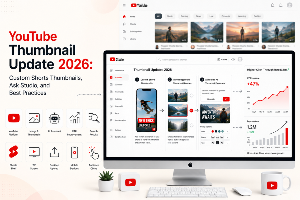 YouTube Thumbnail Update 2026: Custom Shorts Thumbnails, Ask Studio, and Best Practices