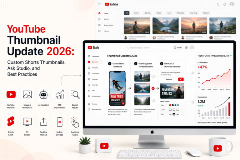 YouTube Thumbnail Update 2026: Custom Shorts Thumbnails, Ask Studio, and Best Practices